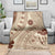 Bula Fiji Classic Masi Tapa Blanket Vintage Beige - Polynesian Pride