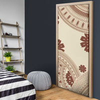 Bula Fiji Classic Masi Tapa Door Cover Vintage Beige - Polynesian Pride