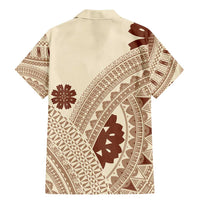 Bula Fiji Classic Masi Tapa Family Matching Mermaid Dress and Hawaiian Shirt Vintage Beige - Polynesian Pride