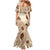 Bula Fiji Classic Masi Tapa Family Matching Mermaid Dress and Hawaiian Shirt Vintage Beige - Polynesian Pride