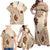 Bula Fiji Classic Masi Tapa Family Matching Off Shoulder Maxi Dress and Hawaiian Shirt Vintage Beige - Polynesian Pride