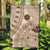 Bula Fiji Classic Masi Tapa Garden Flag Vintage Beige - Polynesian Pride
