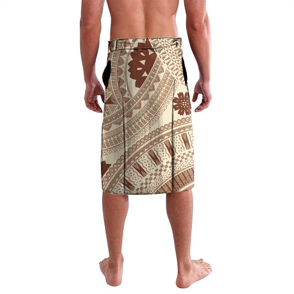 Bula Fiji Classic Masi Tapa Lavalava Vintage Beige - Polynesian Pride
