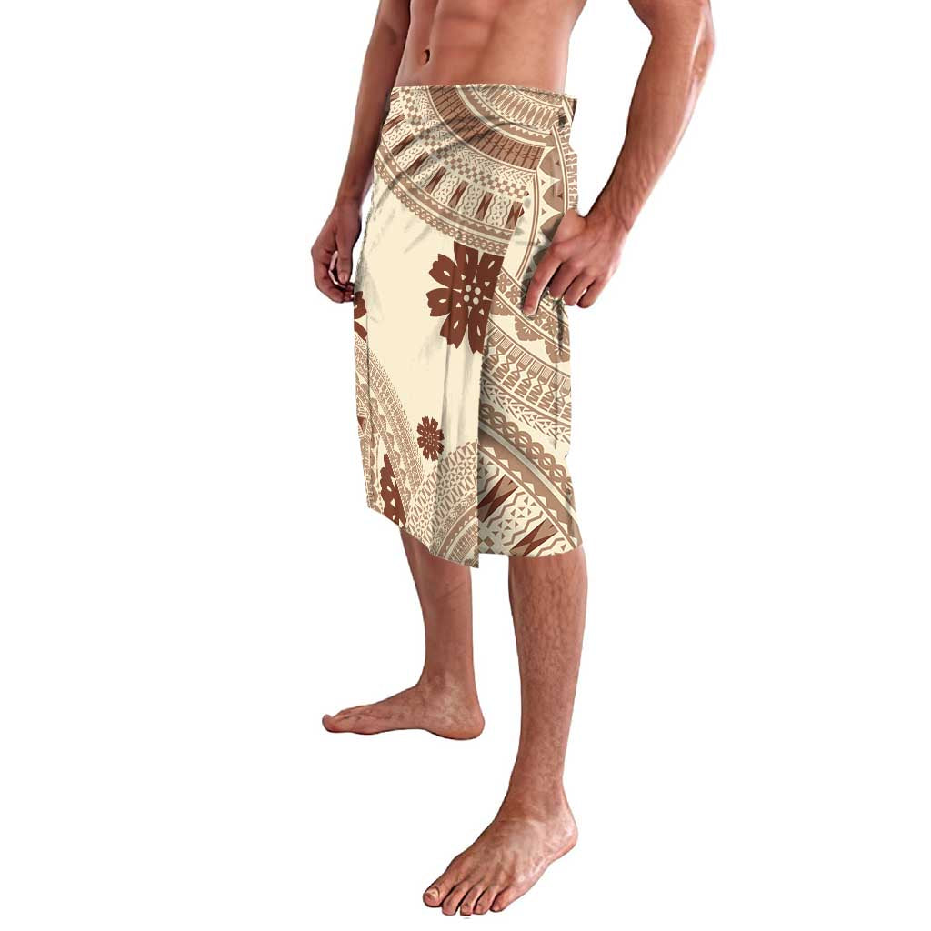 Bula Fiji Classic Masi Tapa Lavalava Vintage Beige - Polynesian Pride