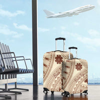 Bula Fiji Classic Masi Tapa Luggage Cover Vintage Beige - Polynesian Pride
