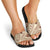 Bula Fiji Classic Masi Tapa Slide Sandals Vintage Beige - Polynesian Pride
