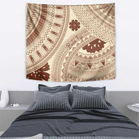 Bula Fiji Classic Masi Tapa Tapestry Vintage Beige - Polynesian Pride