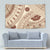 Bula Fiji Classic Masi Tapa Tapestry Vintage Beige - Polynesian Pride