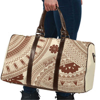 Bula Fiji Classic Masi Tapa Travel Bag Vintage Beige - Polynesian Pride