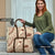 Bula Fiji Classic Masi Tapa Travel Bag Vintage Beige - Polynesian Pride