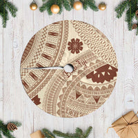 Bula Fiji Classic Masi Tapa Tree Skirt Vintage Beige - Polynesian Pride