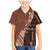Bula Fiji Family Matching Mermaid Dress and Hawaiian Shirt Tribal Masi Tapa - Brown LT7 Son's Shirt Brown - Polynesian Pride