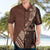 Bula Fiji Hawaiian Shirt Tribal Masi Tapa - Brown LT7 - Polynesian Pride