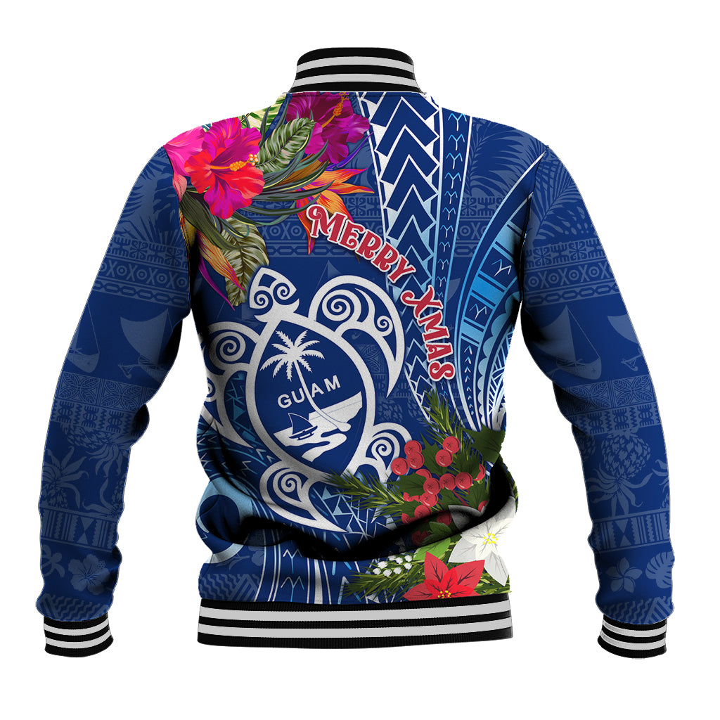 Guam Christmas Baseball Jacket Turtle Mix Tapa Felis Pasgua LT7 - Polynesian Pride