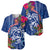 Guam Christmas Baseball Jersey Turtle Mix Tapa Felis Pasgua LT7 - Polynesian Pride