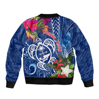 Guam Christmas Bomber Jacket Turtle Mix Tapa Felis Pasgua LT7 - Polynesian Pride