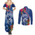 Guam Christmas Couples Matching Summer Maxi Dress and Long Sleeve Button Shirt Turtle Mix Tapa Felis Pasgua LT7 - Polynesian Pride