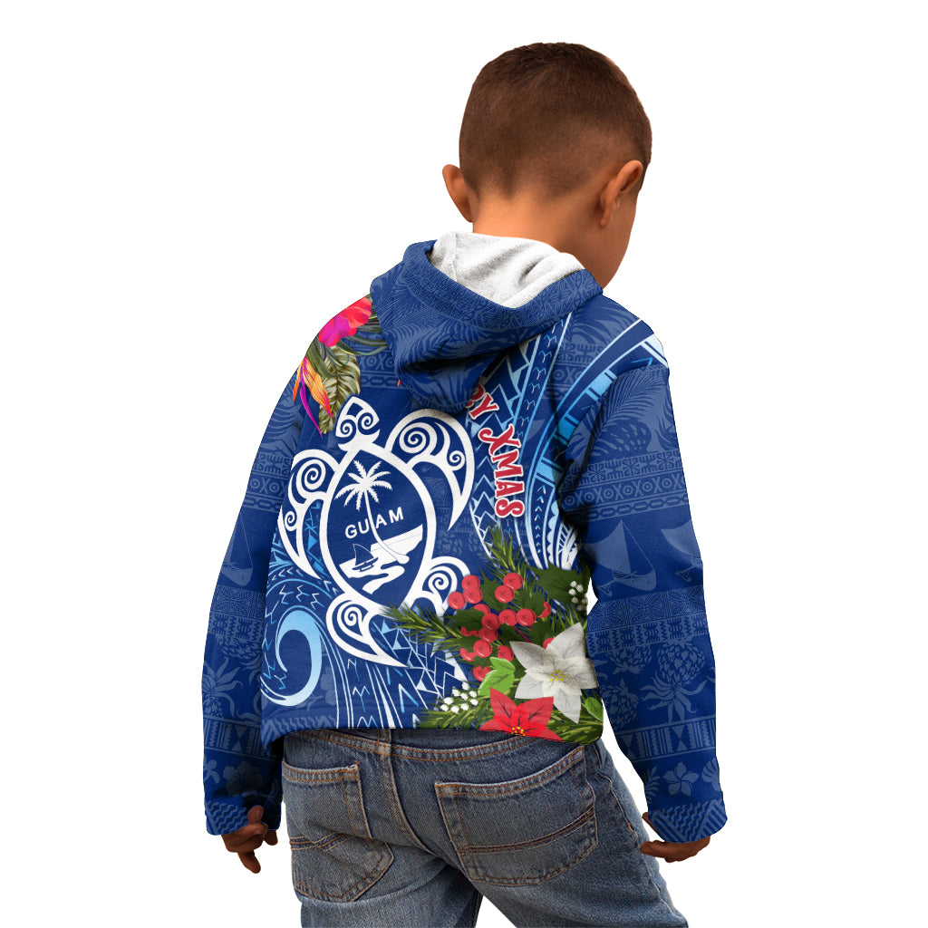 Guam Christmas Kid Hoodie Turtle Mix Tapa Felis Pasgua LT7 - Polynesian Pride