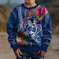 Guam Christmas Kid Ugly Christmas Sweater Turtle Mix Tapa Felis Pasgua LT7 - Polynesian Pride