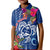 Guam Christmas Kid Polo Shirt Turtle Mix Tapa Felis Pasgua LT7 Kid Blue - Polynesian Pride