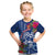 Guam Christmas Kid T Shirt Turtle Mix Tapa Felis Pasgua LT7 Blue - Polynesian Pride