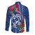 Guam Christmas Long Sleeve Button Shirt Turtle Mix Tapa Felis Pasgua LT7 - Polynesian Pride