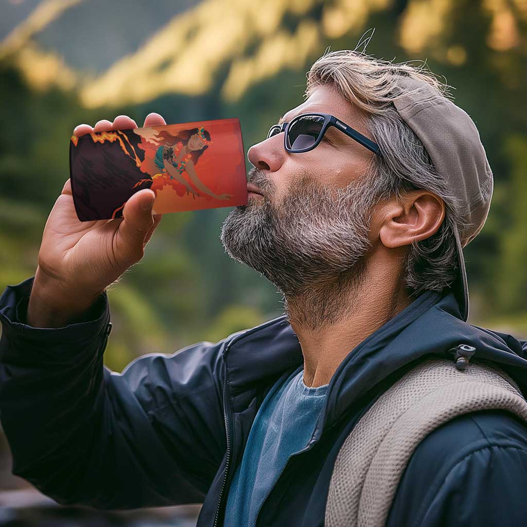 Hawaii Kilauea Volcano 4 in 1 Can Cooler Tumbler Pele Goddess