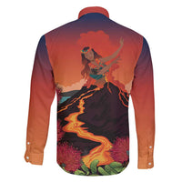 Hawaii Kilauea Volcano Family Matching Tank Maxi Dress and Hawaiian Shirt Pele Goddess