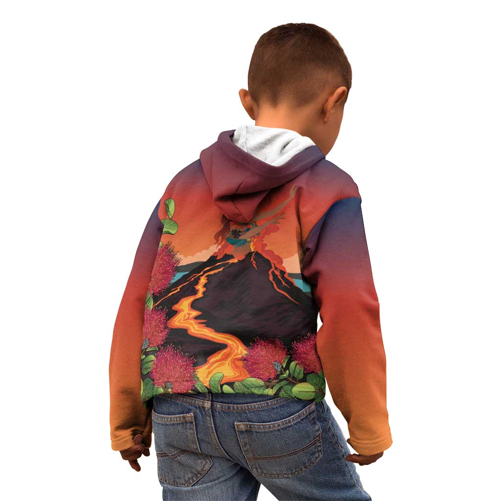 Hawaii Kilauea Volcano Kid Hoodie Pele Goddess