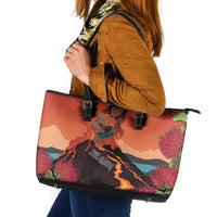 Hawaii Kilauea Volcano Leather Tote Bag Pele Goddess