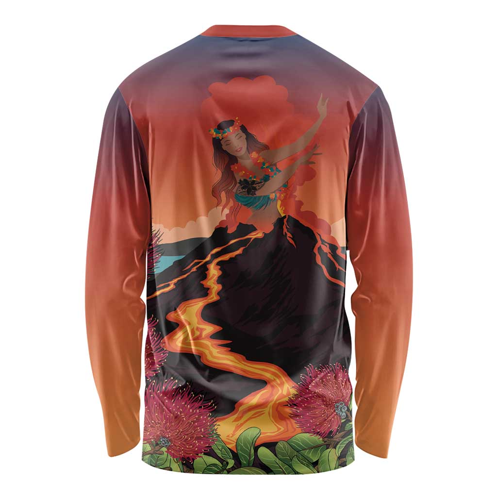 Hawaii Kilauea Volcano Long Sleeve Shirt Pele Goddess