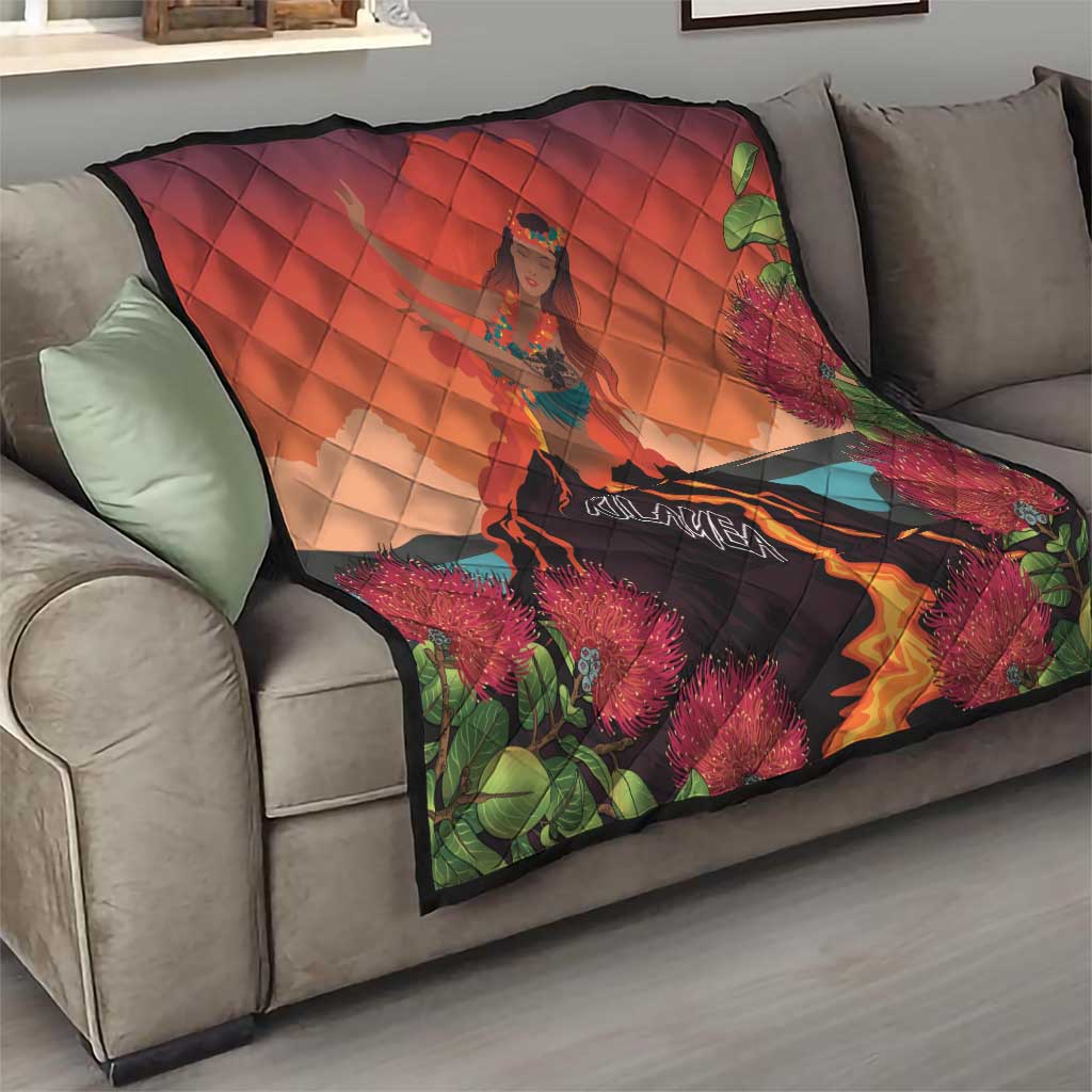 Hawaii Kilauea Volcano Quilt Pele Goddess