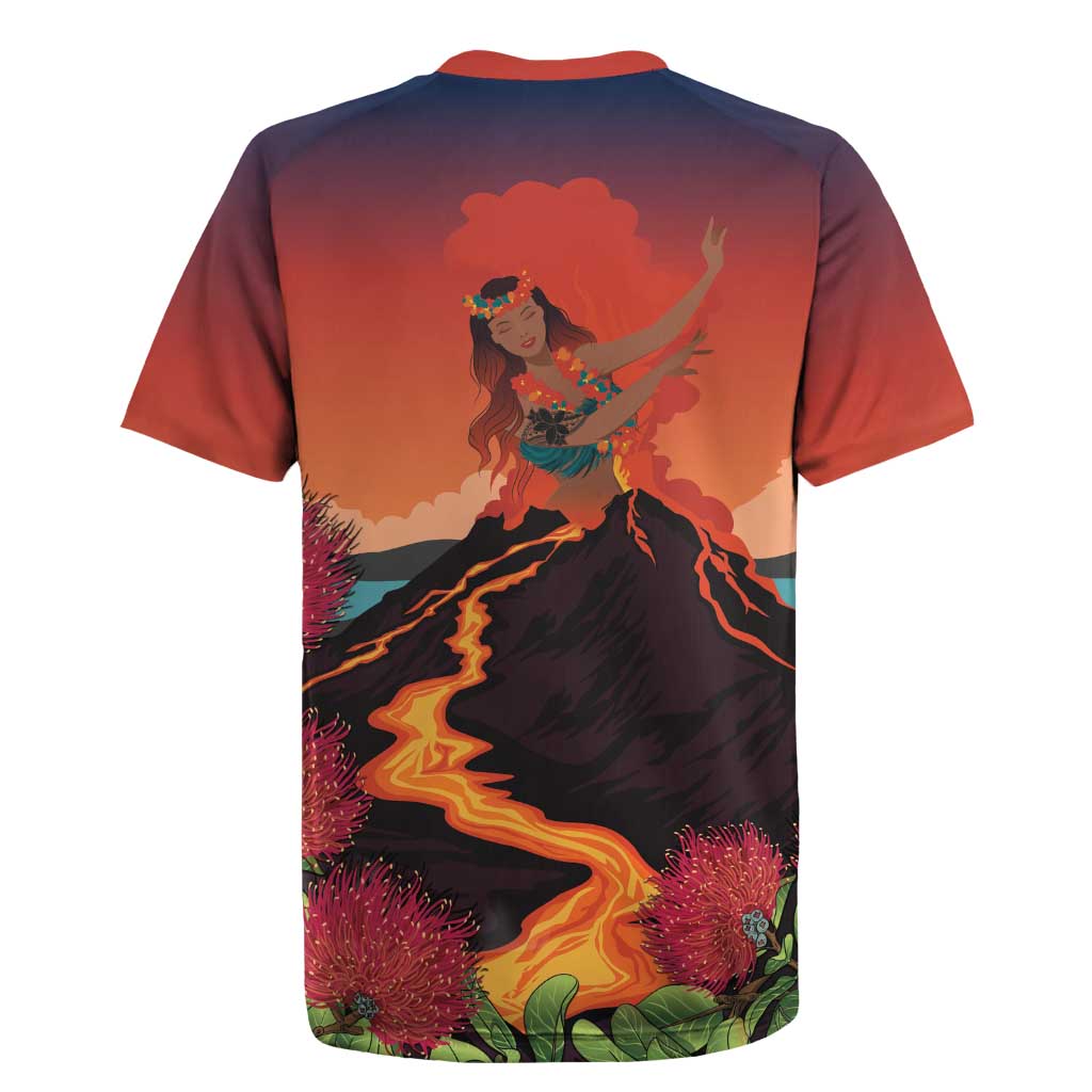 Hawaii Kilauea Volcano Rugby Jersey Pele Goddess