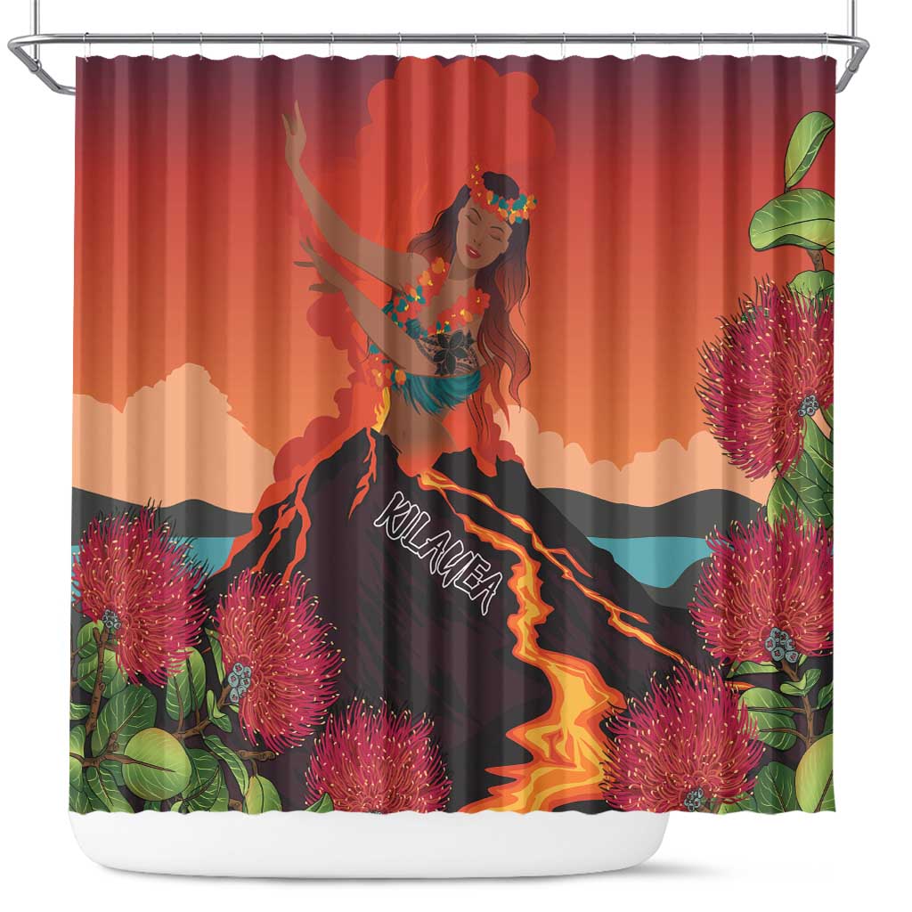 Hawaii Kilauea Volcano Shower Curtain Pele Goddess LT7 Colorful - Polynesian Pride