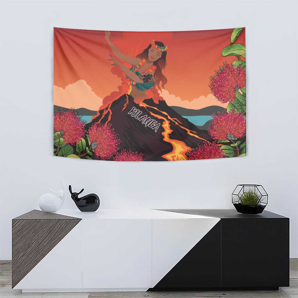 Hawaii Kilauea Volcano Tapestry Pele Goddess