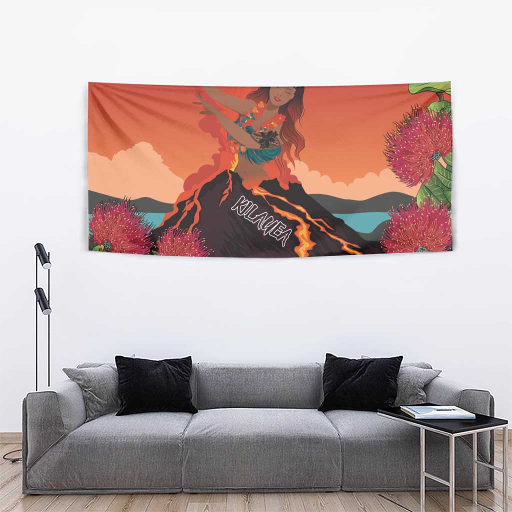 Hawaii Kilauea Volcano Tapestry Pele Goddess