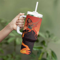 Hawaii Kilauea Volcano Tumbler With Handle Pele Goddess