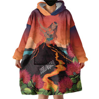 Hawaii Kilauea Volcano Wearable Blanket Hoodie Pele Goddess