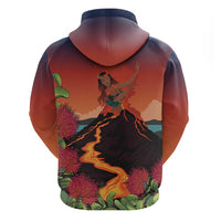 Hawaii Kilauea Volcano Zip Hoodie Pele Goddess