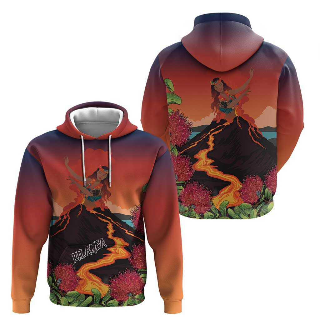 Hawaii Kilauea Volcano Zip Hoodie Pele Goddess