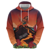 Hawaii Kilauea Volcano Zip Hoodie Pele Goddess