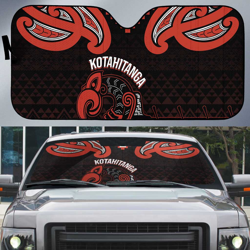 Maori Waitangi Auto Sun Shade Kotahitanga Poutama Mix Whakairo - Polynesian Pride