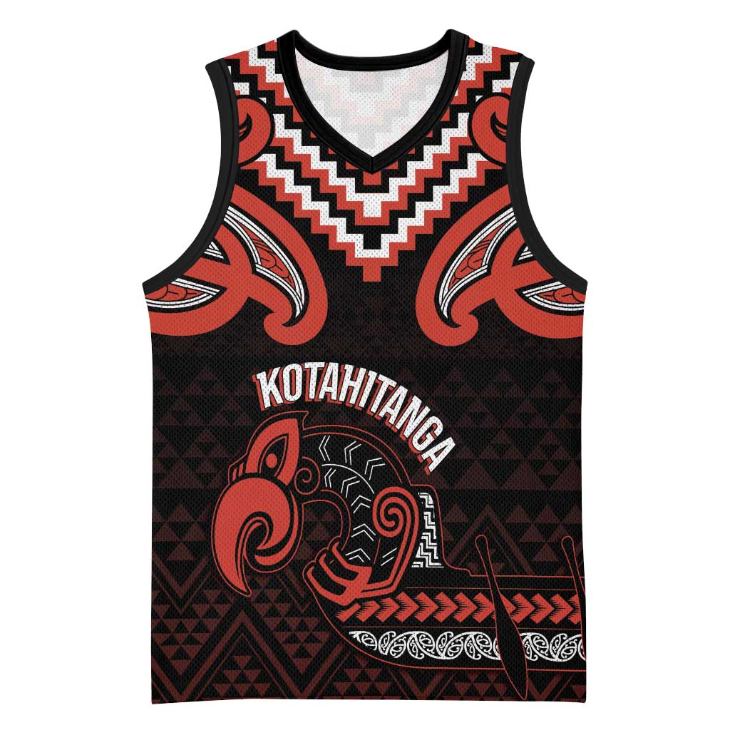 Maori Waitangi Basketball Jersey Kotahitanga Poutama Mix Whakairo LT7 Unisex Black - Polynesian Pride