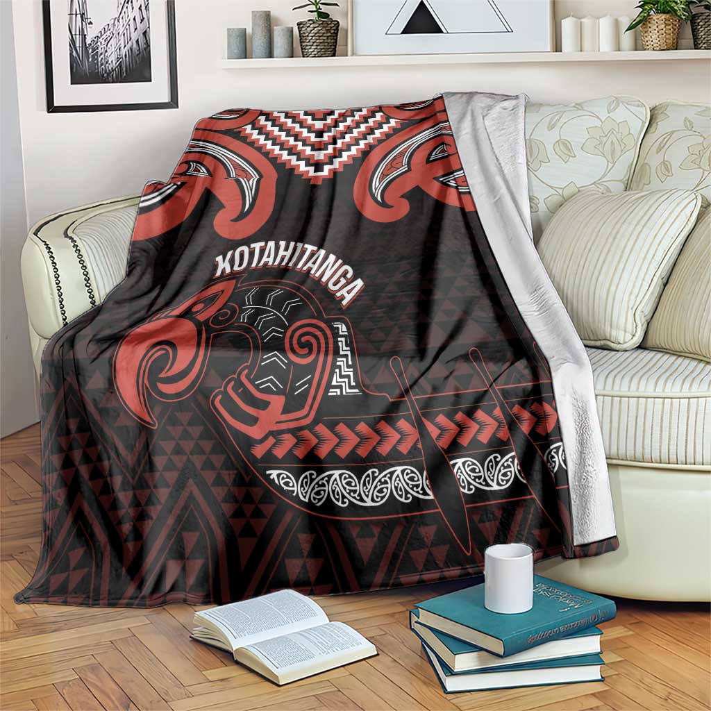 Maori Waitangi Blanket Kotahitanga Poutama Mix Whakairo LT7 Black - Polynesian Pride