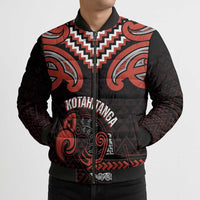Maori Waitangi Bomber Puffer Jacket Kotahitanga Poutama Mix Whakairo - Polynesian Pride