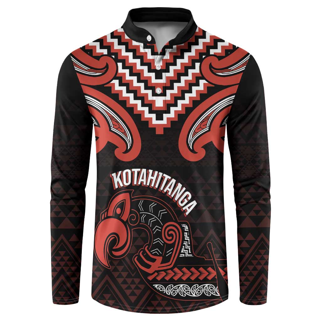 Maori Waitangi Button Sweatshirt Kotahitanga Poutama Mix Whakairo - Polynesian Pride
