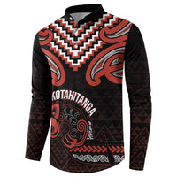 Maori Waitangi Button Sweatshirt Kotahitanga Poutama Mix Whakairo - Polynesian Pride