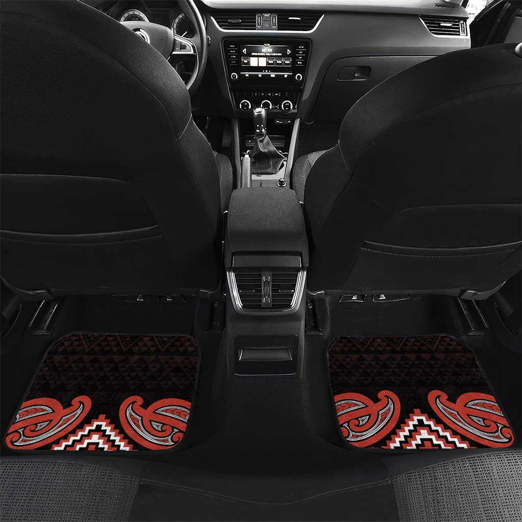 Maori Waitangi Car Mats Kotahitanga Poutama Mix Whakairo - Polynesian Pride