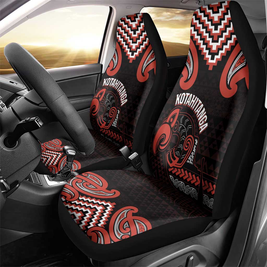 Maori Waitangi Car Seat Cover Kotahitanga Poutama Mix Whakairo - Polynesian Pride
