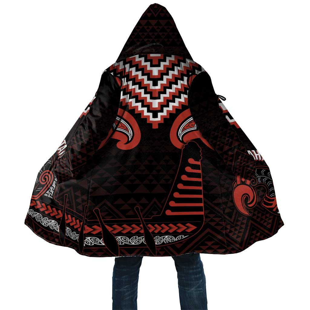 Maori Waitangi Cloak Kotahitanga Poutama Mix Whakairo LT7 Unisex Black - Polynesian Pride
